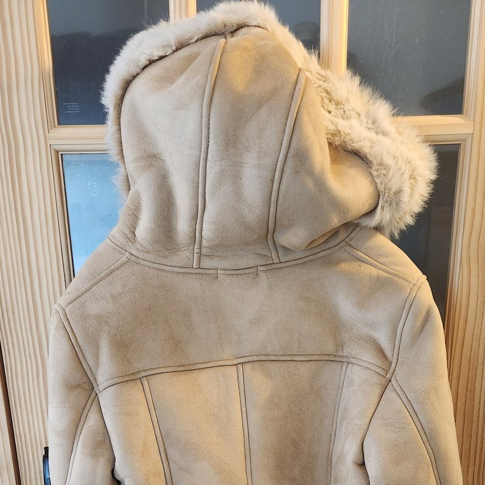 Winter Faux Fur and Suede Coat